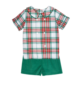 Ishtex (Size 4T/4) Red/Green Short Set