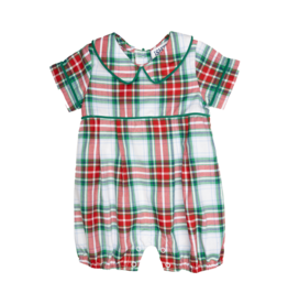 Ishtex Red/Green Plaid Romper