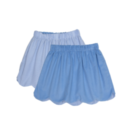 Zuccini (Size 10) Kendall Reversible Skirt Blue Cord/Gingham