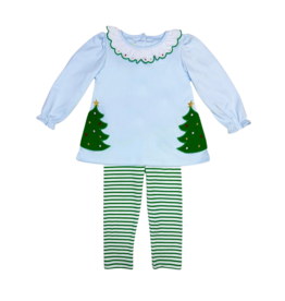 Zuccini (Size 7) Christmas Tree Legging Set