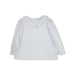 Zuccini Bow Scalloped Blouse