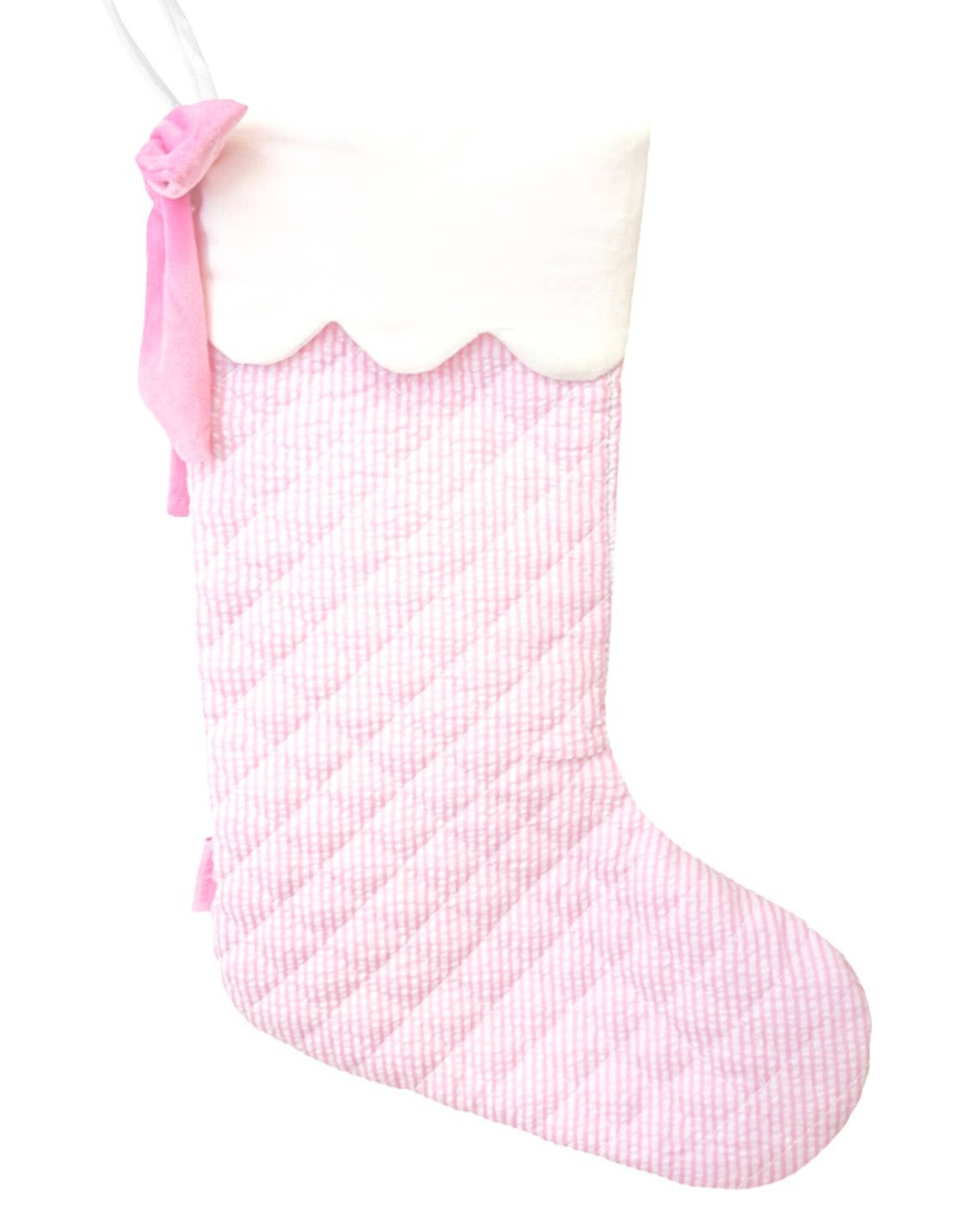 Bits & Bows BB Stocking Pink Seersucker