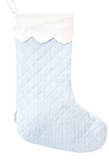 Bits & Bows BB Stocking Blue Seersucker