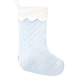 Bits & Bows Stocking Blue Seersucker