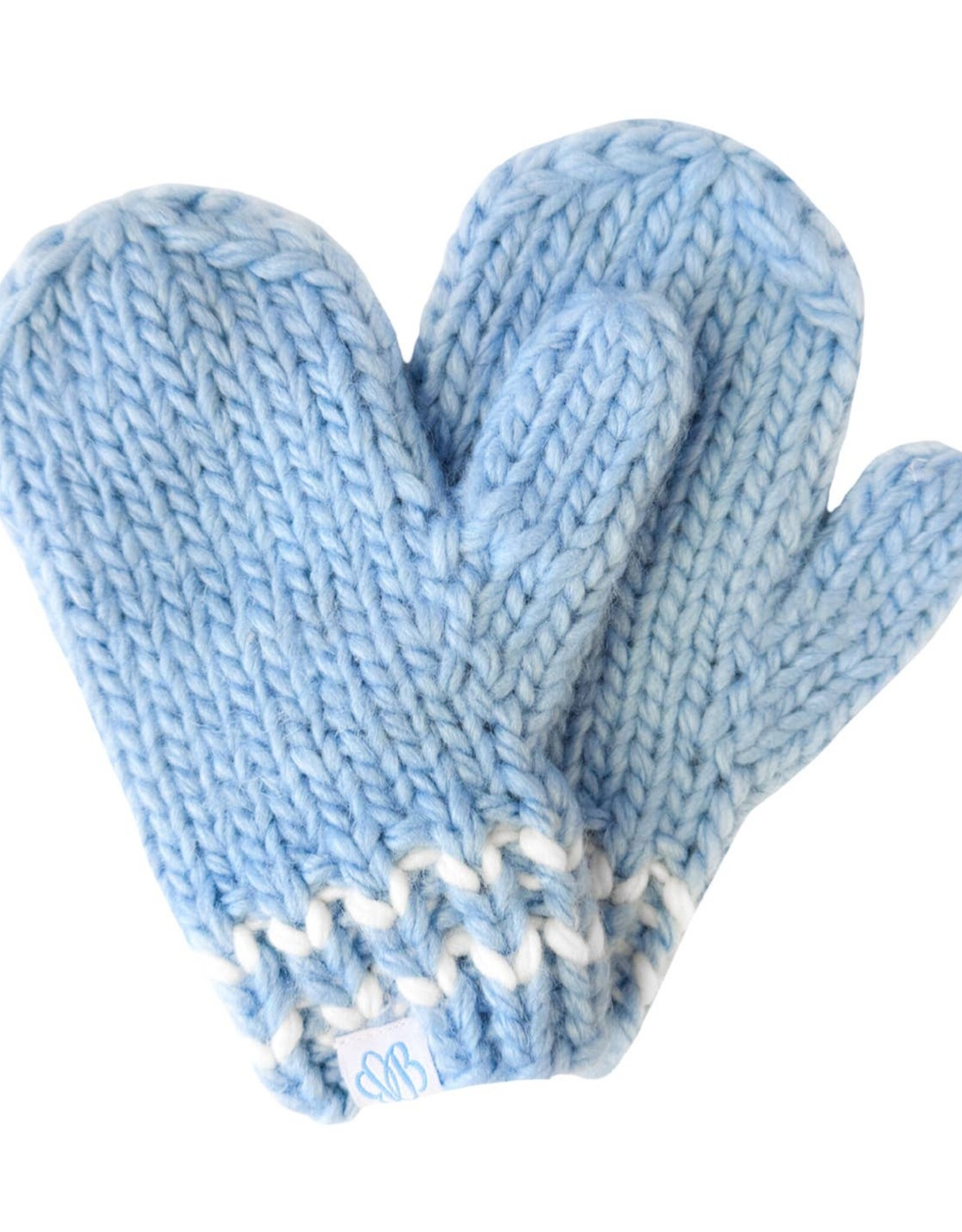 Bits & Bows BB Knit Mittens Light Blue