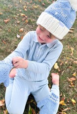 Bits & Bows BB Knit Mittens Light Blue