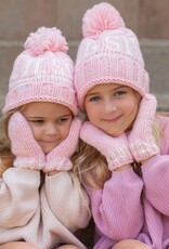 Bits & Bows BB Knit Mittens Pink