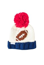 Bits & Bows BB Knit Hat Red/Navy Football