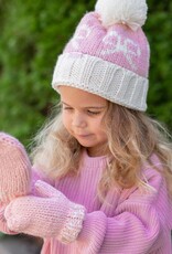Bits & Bows BB Knit Hat Pink Bows