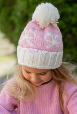 Bits & Bows BB Knit Hat Pink Bows