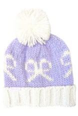 Bits & Bows BB Knit Hat Lavender Bows