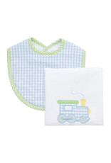 3 Marthas 3M boxed burp/bib set Train