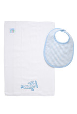 3 Marthas 3M boxed burp/bib set plane