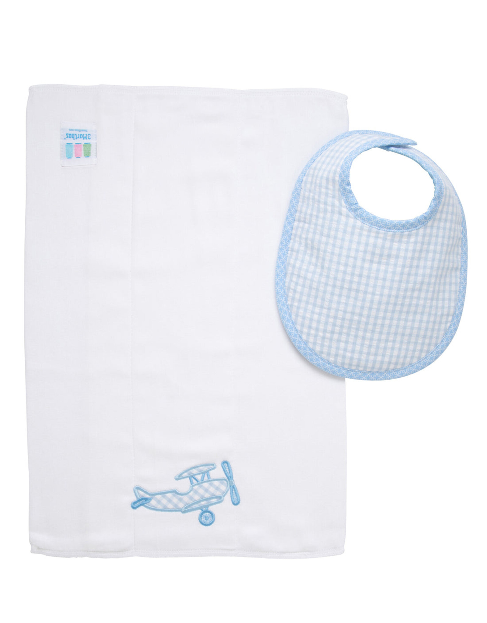 3 Marthas 3M boxed burp/bib set plane