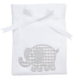 3 Marthas appliqued burp pad