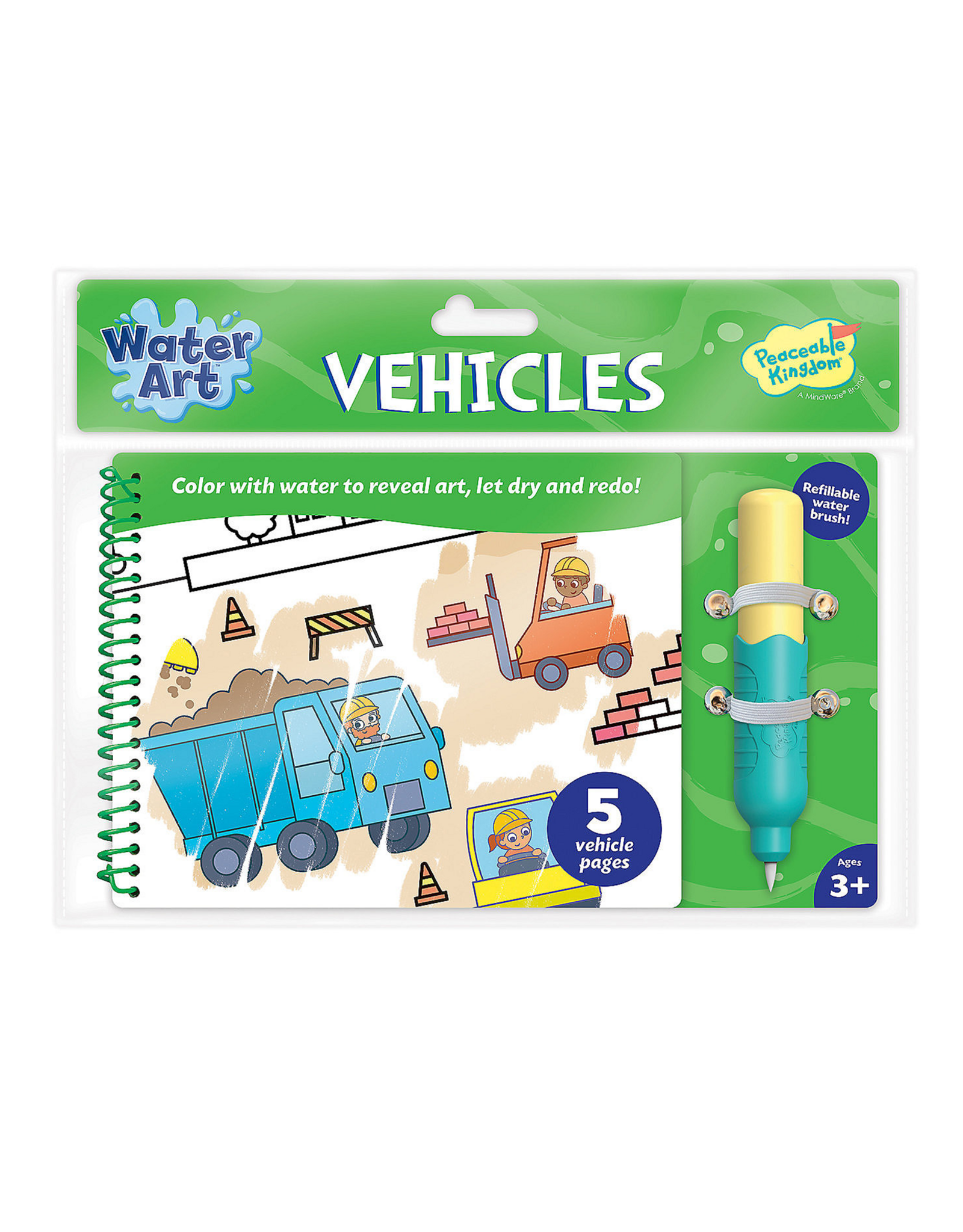MindWare & Peaceable Kingdom Water Art Book: Vehicles