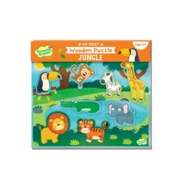 MindWare & Peaceable Kingdom Chunky Wooden Puzzle Jungle