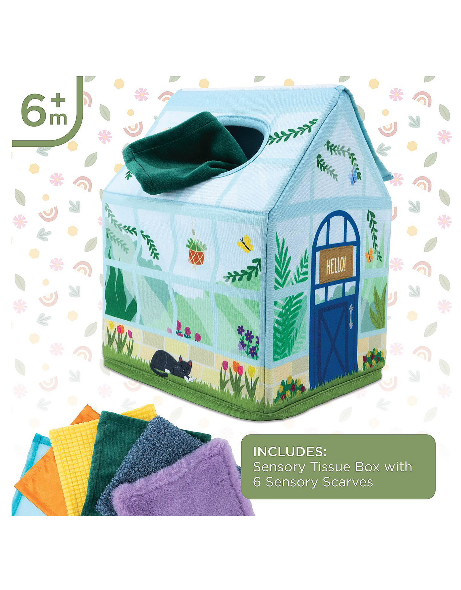 MindWare & Peaceable Kingdom Ss Sensory Peek & Pull Tissue Box