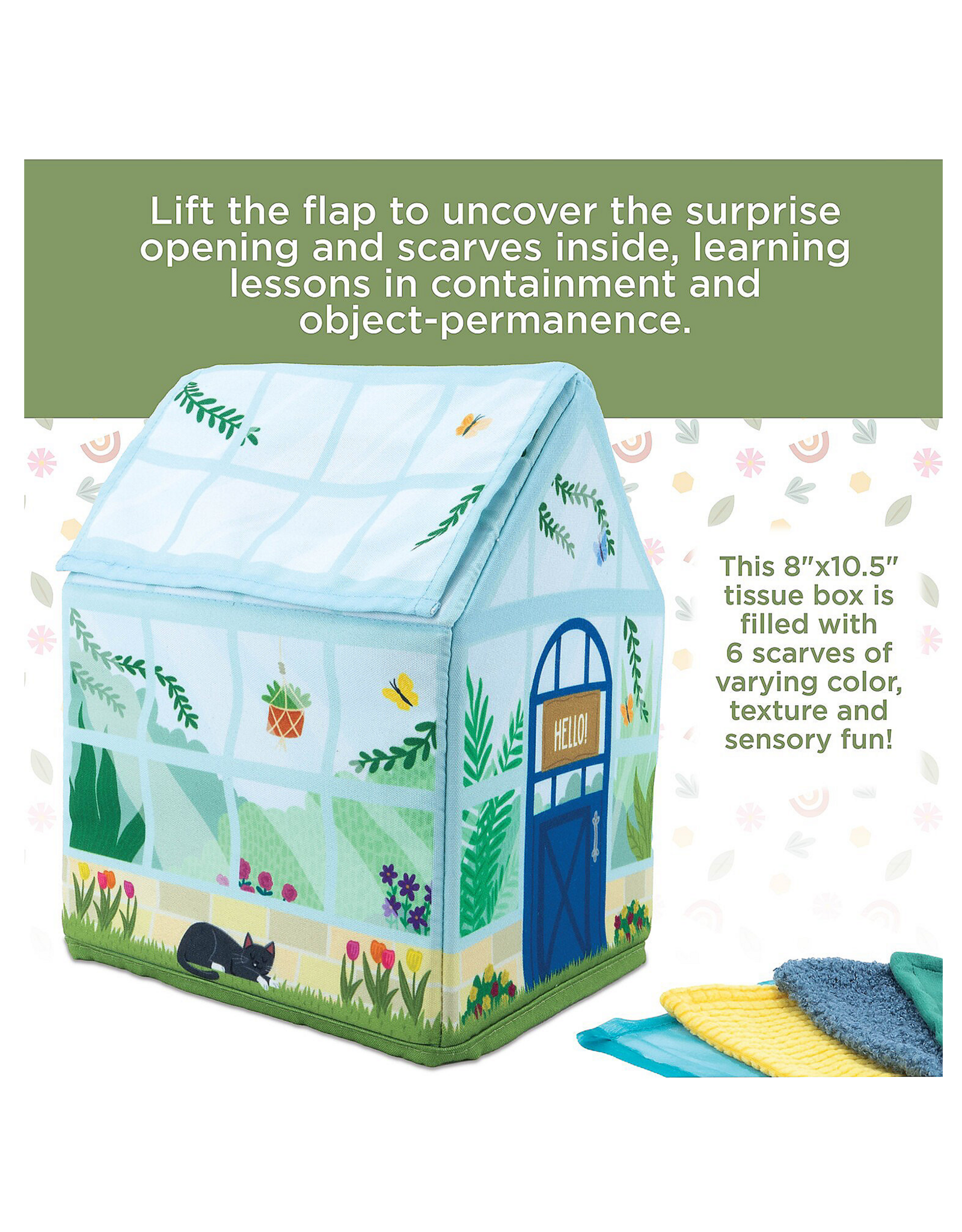 MindWare & Peaceable Kingdom Ss Sensory Peek & Pull Tissue Box