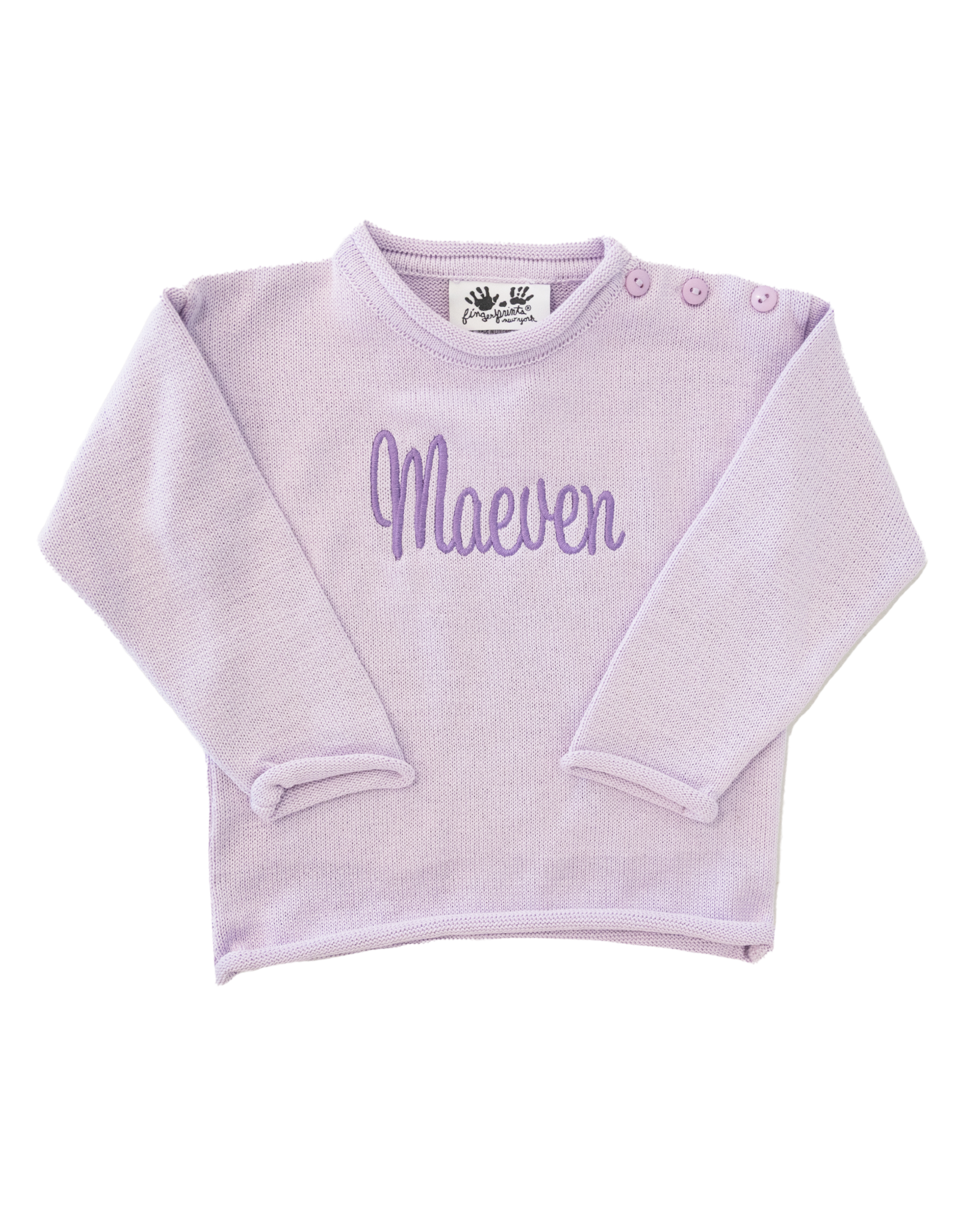Fingerprints Roll Neck Sweater Lavender