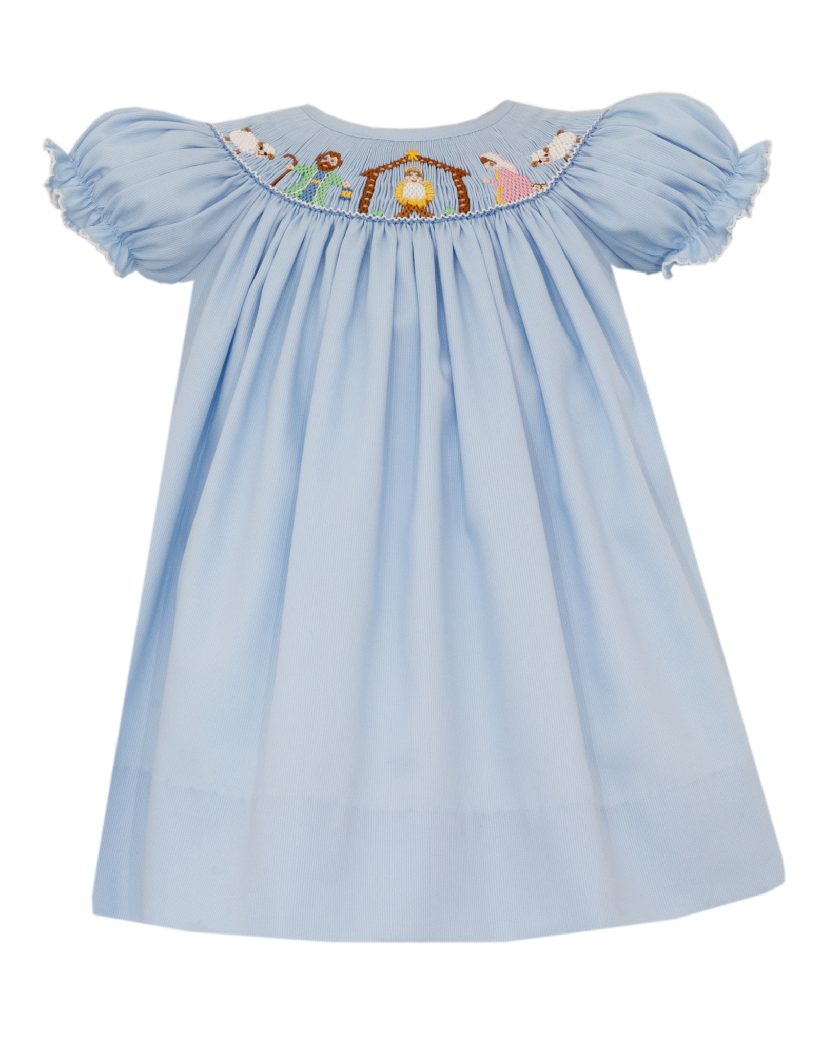 Petit Bebe 142A Nativity Smocked Bishop Dress