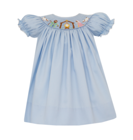 Petit Bebe Nativity Smocked Bishop Dress