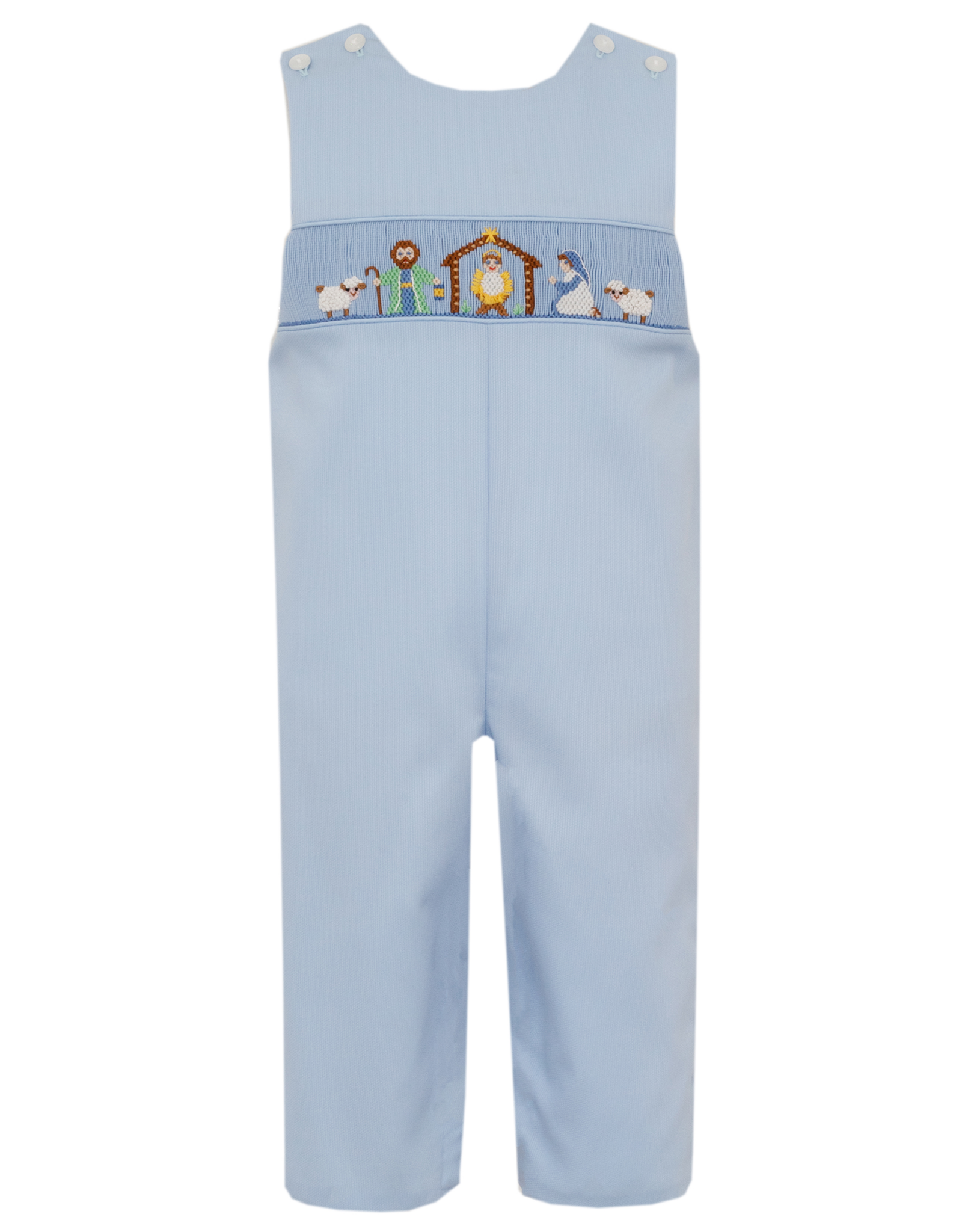 Petit Bebe 142K Nativity Smocked Long Jon Jon