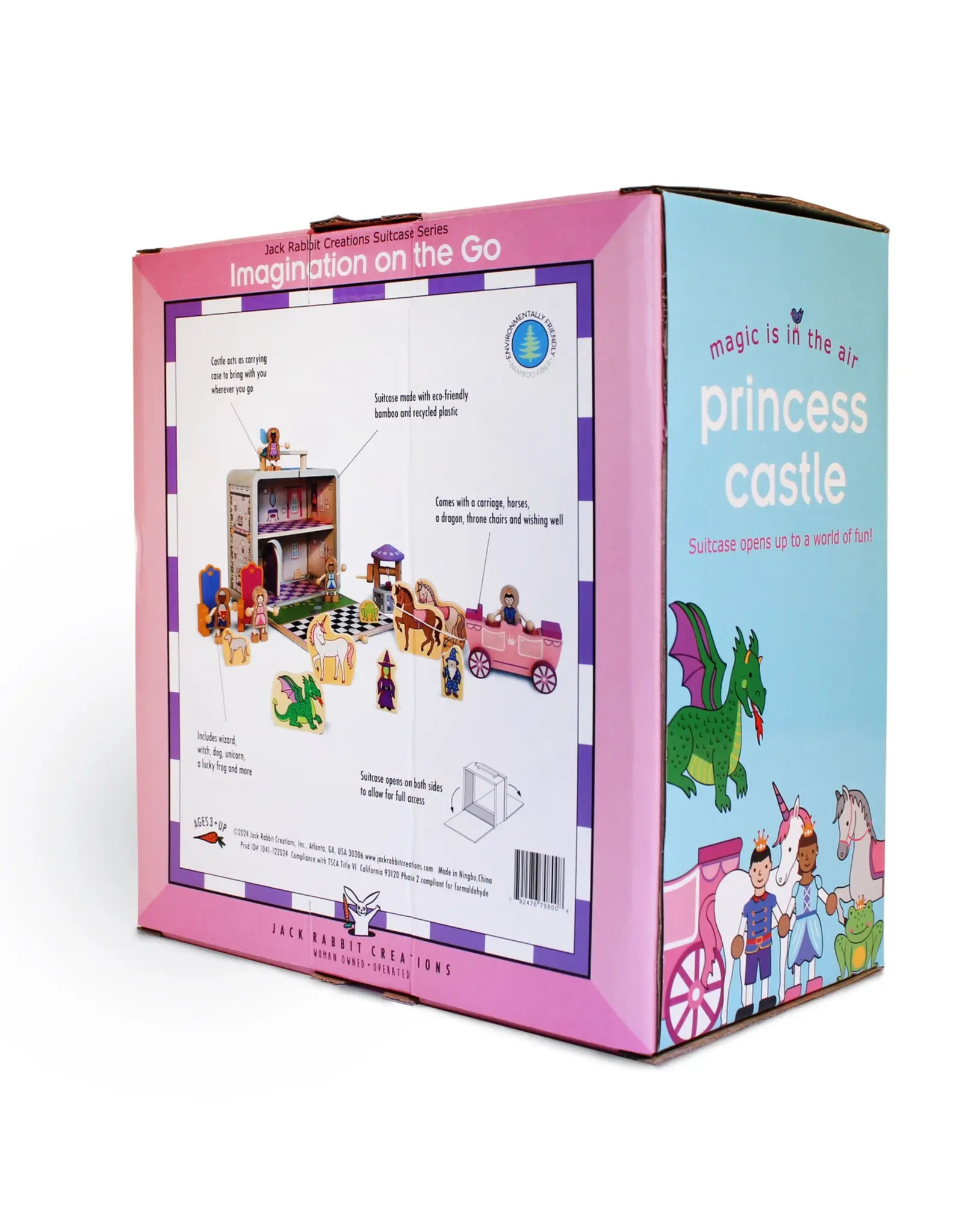 Jack Rabbit Creations Princess Castle Suitcase Playset