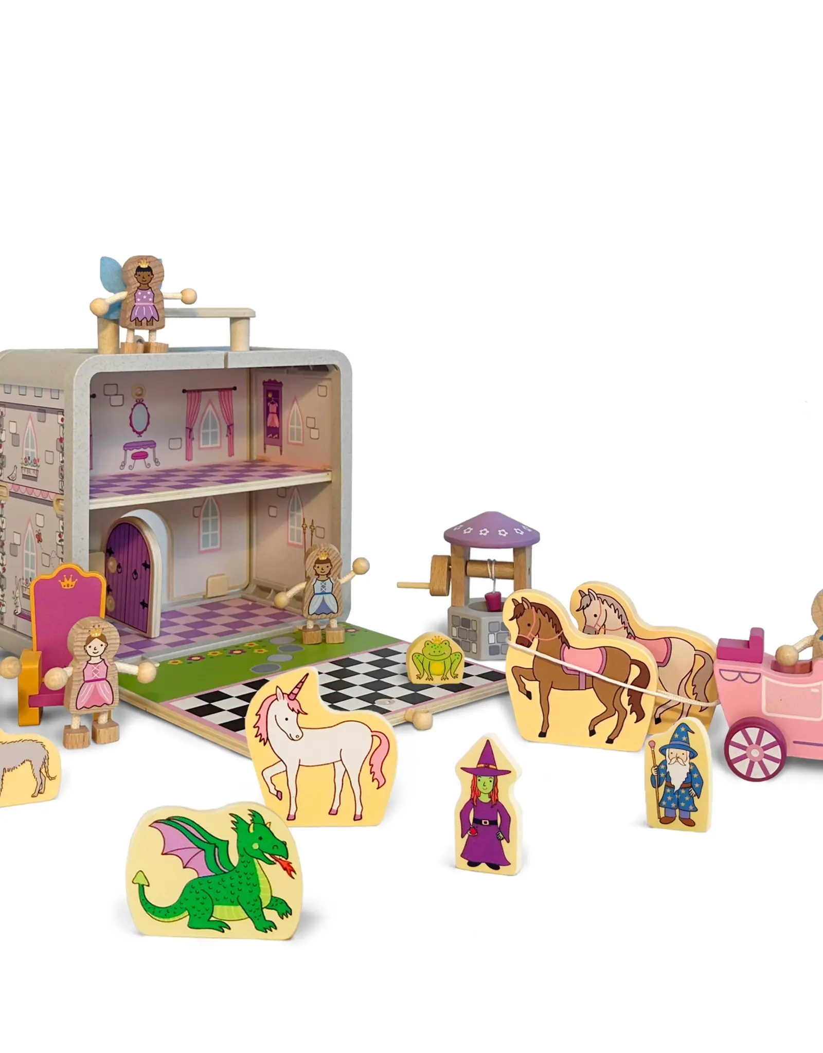 Jack Rabbit Creations Princess Castle Suitcase Playset