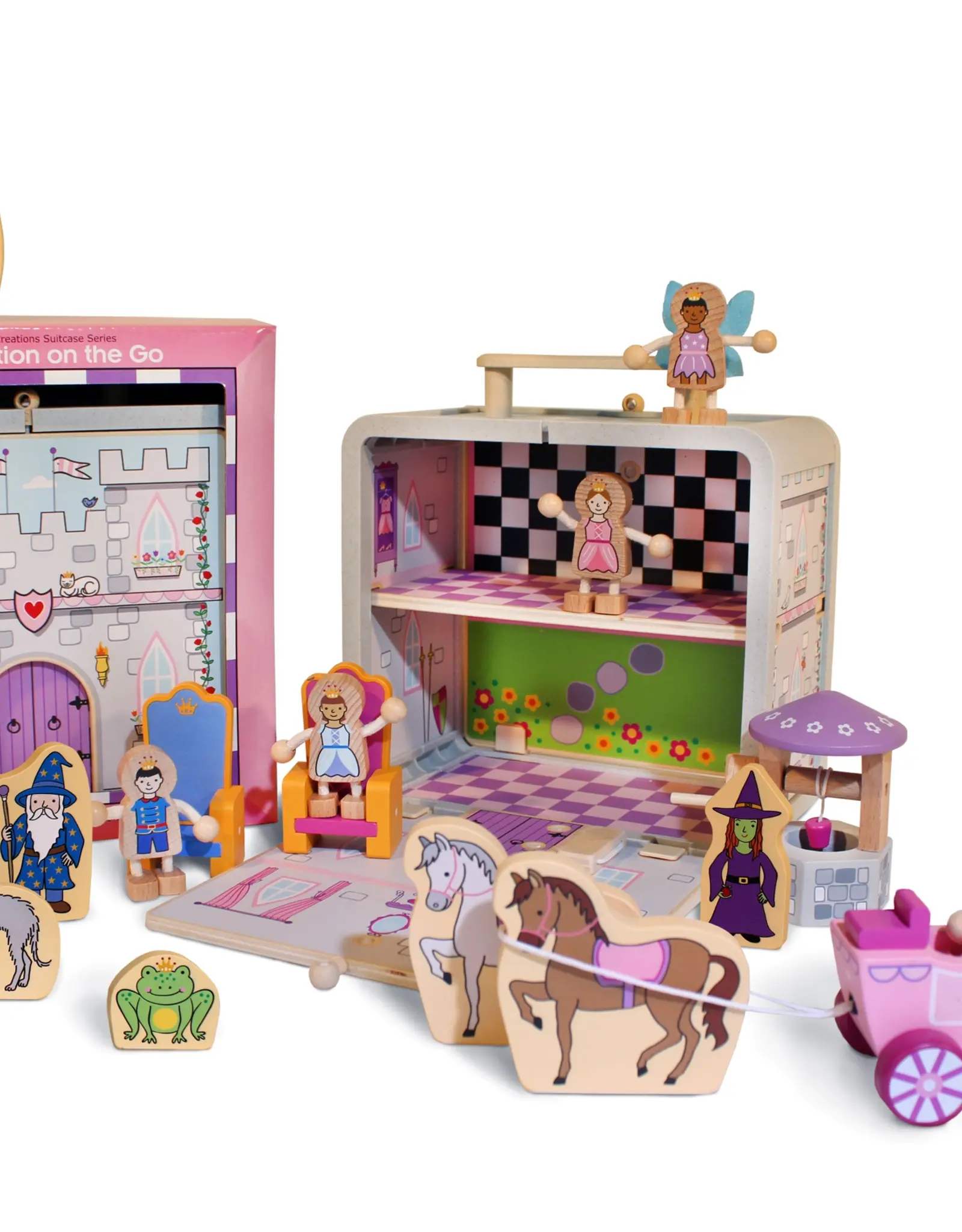 Jack Rabbit Creations Princess Castle Suitcase Playset