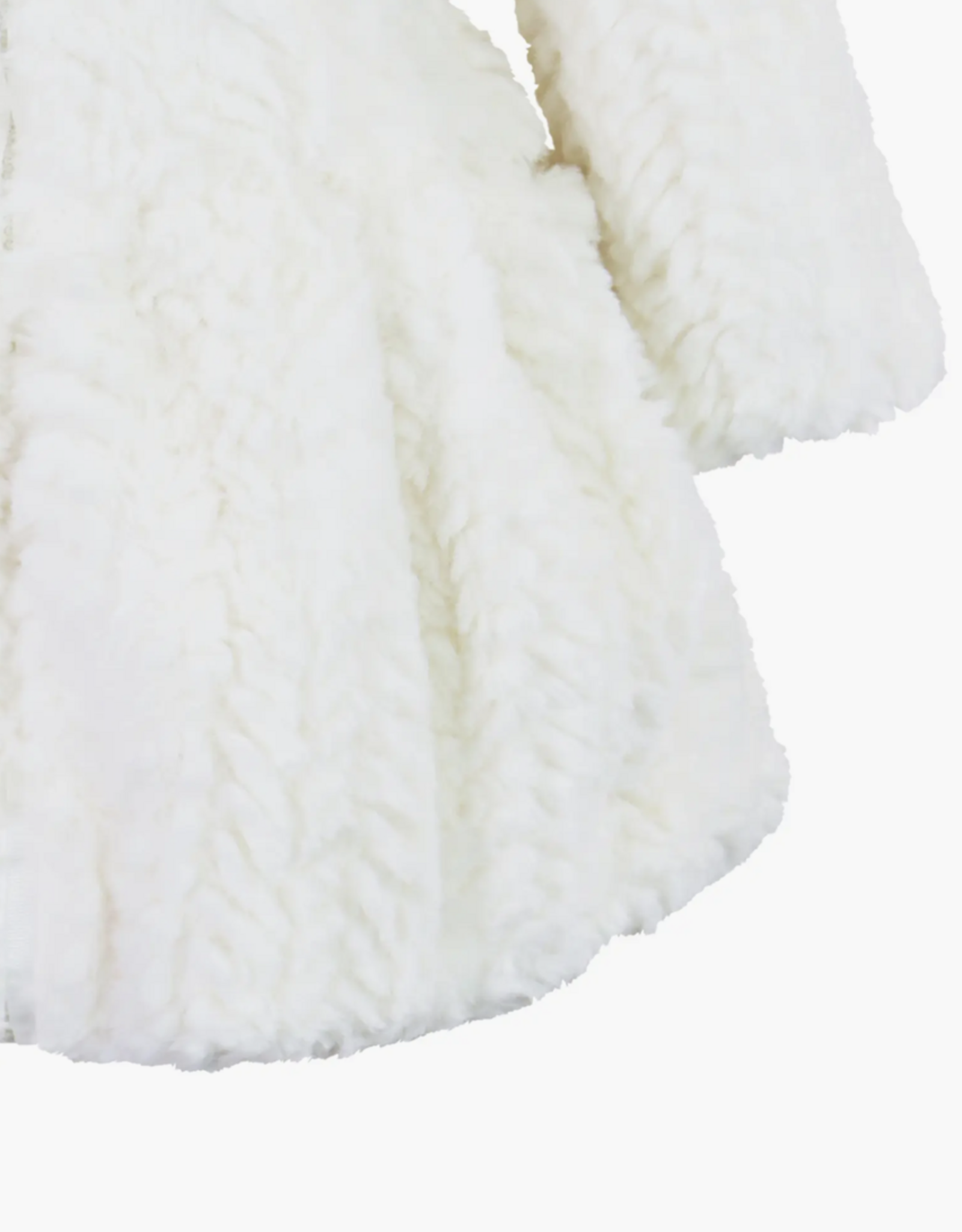Widgeon 3632T Hooded Zip Pom Pom Coat Ivory