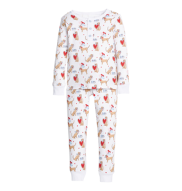 Little English Printed Jammies I WOOF YOU