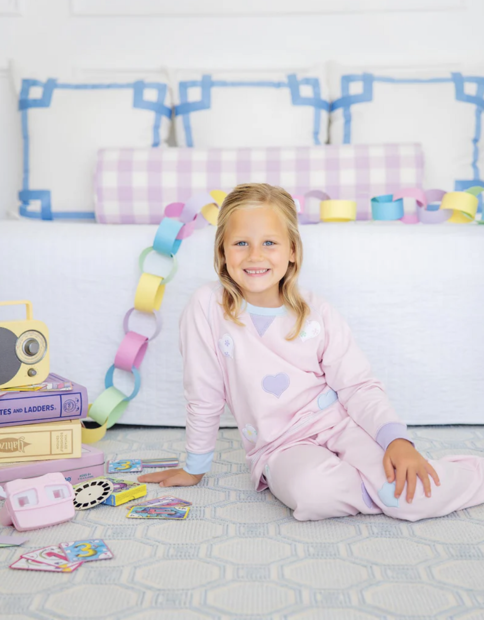 TBBC Cassidy Crewneck Palm Beach Pink Hearts