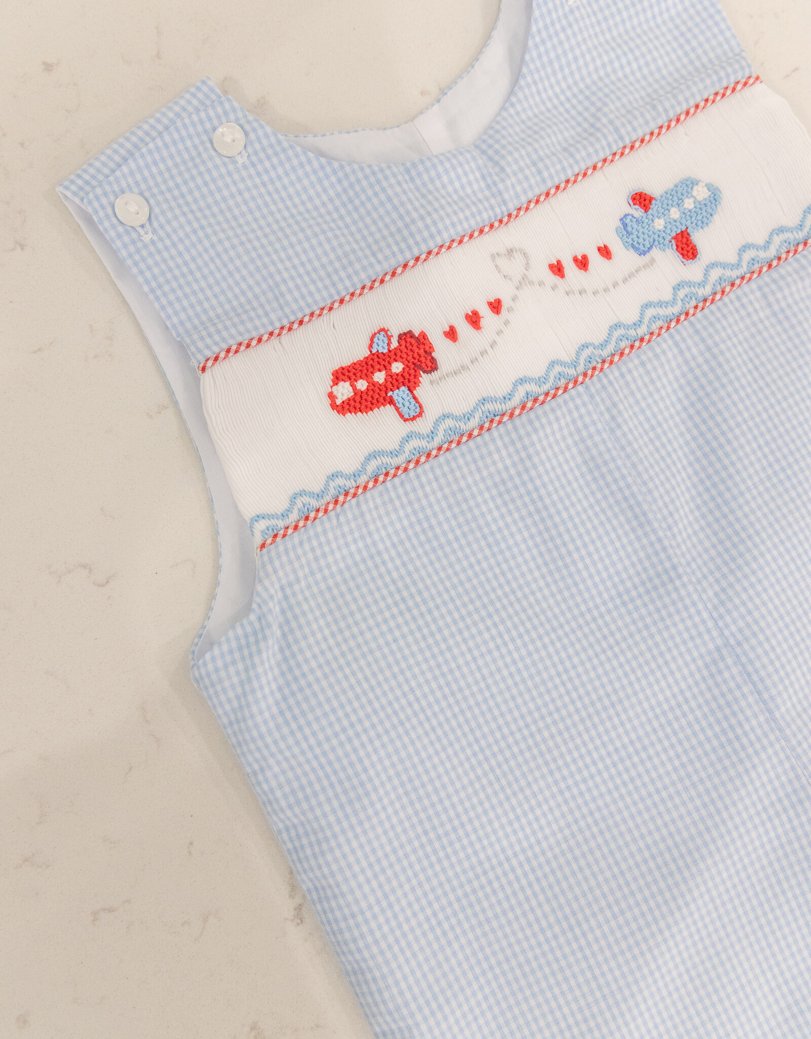 Lulu Bebe LBS26 Peter Smocked Valentine Longall