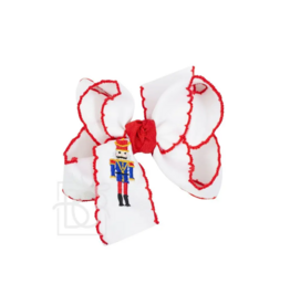 Beyond Creations Embroidered Nutcracker Bow Red