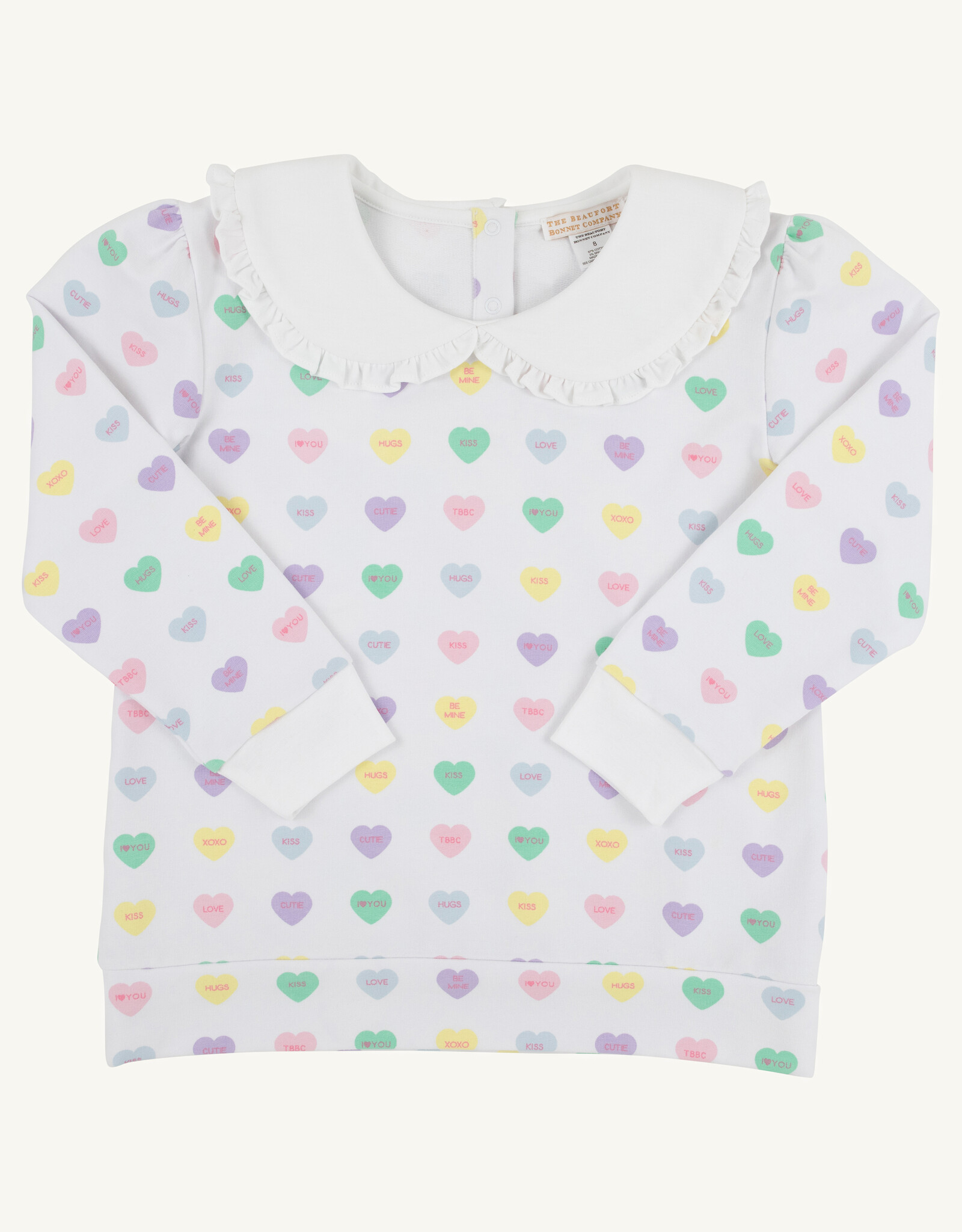 TBBC Maude's Ruffle Cassidy Crewneck We Heart You