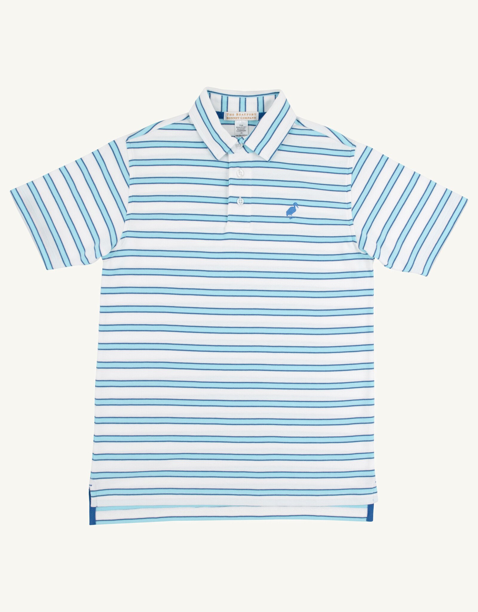 TBBC Prim Proper Polo White/Bellhaven Blue/Wood Boat Blue Stripe
