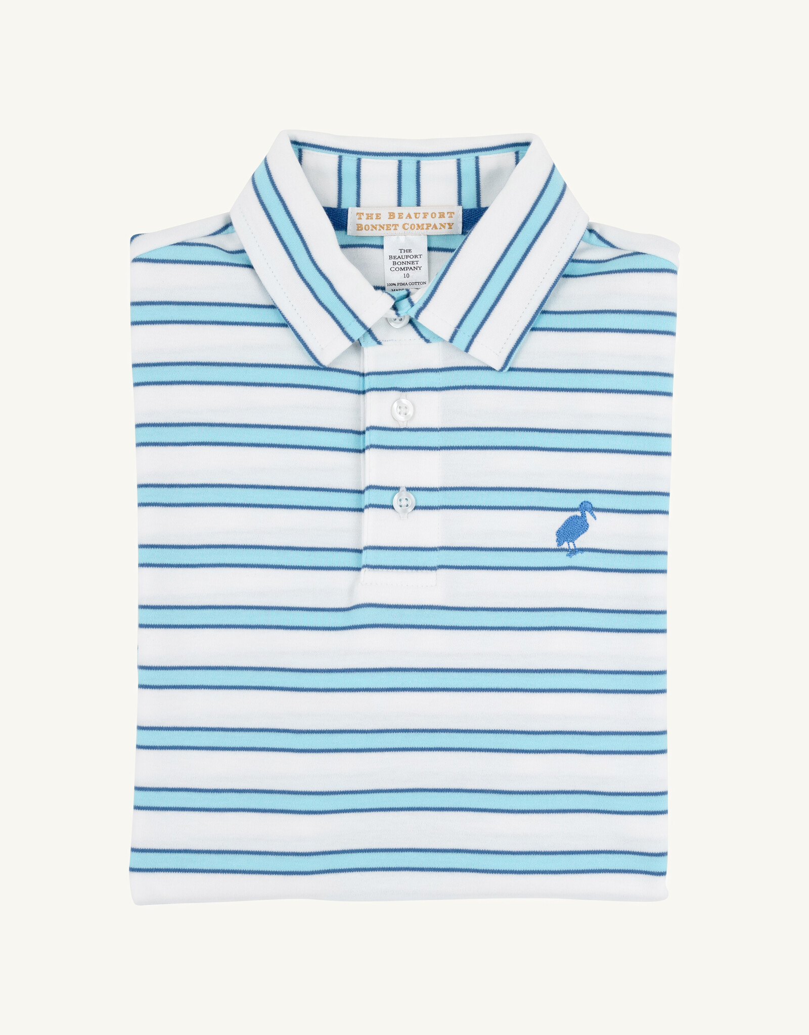 TBBC Prim Proper Polo White/Bellhaven Blue/Wood Boat Blue Stripe