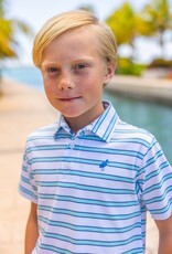 TBBC Prim Proper Polo White/Bellhaven Blue/Wood Boat Blue Stripe