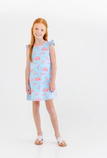 TBBC Angel Sleeve Polly Play Dress Parrot Cay Canopy/Sandpearl Pink