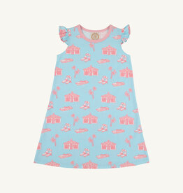 TBBC Angel Sleeve Polly Play Dress Parrot Cay Canopy/Sandpearl Pink