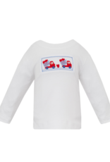 Petit Bebe 148PL Valentine Truck Smocked Shirt