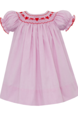 Petit Bebe 148A Heart Bow Smocked Bishop Dress