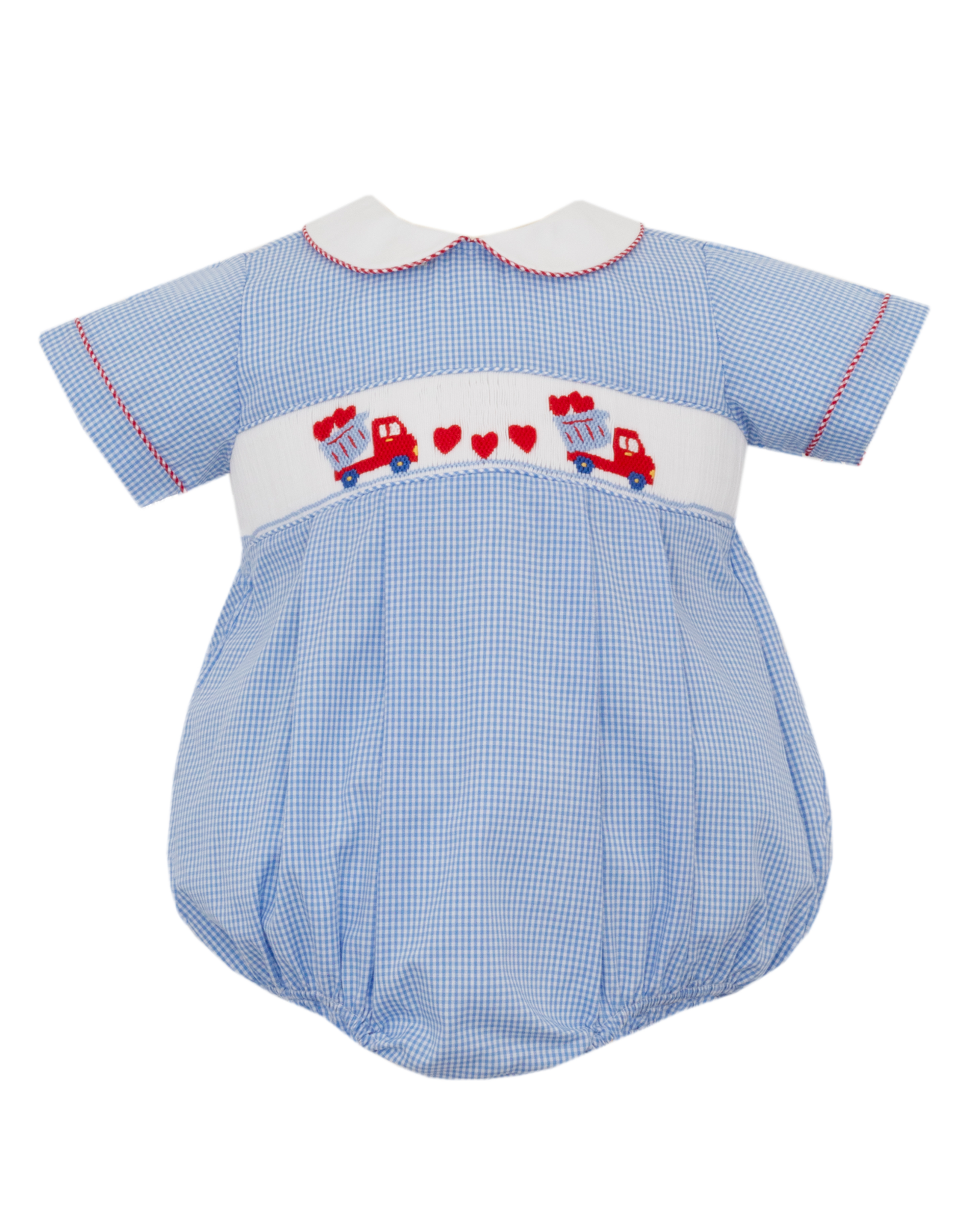 Petit Bebe 148BB Valentine Truck Smocked Bubble