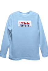 Vive la Fete VFS26 Blue Valentine Train Smocked Shirt