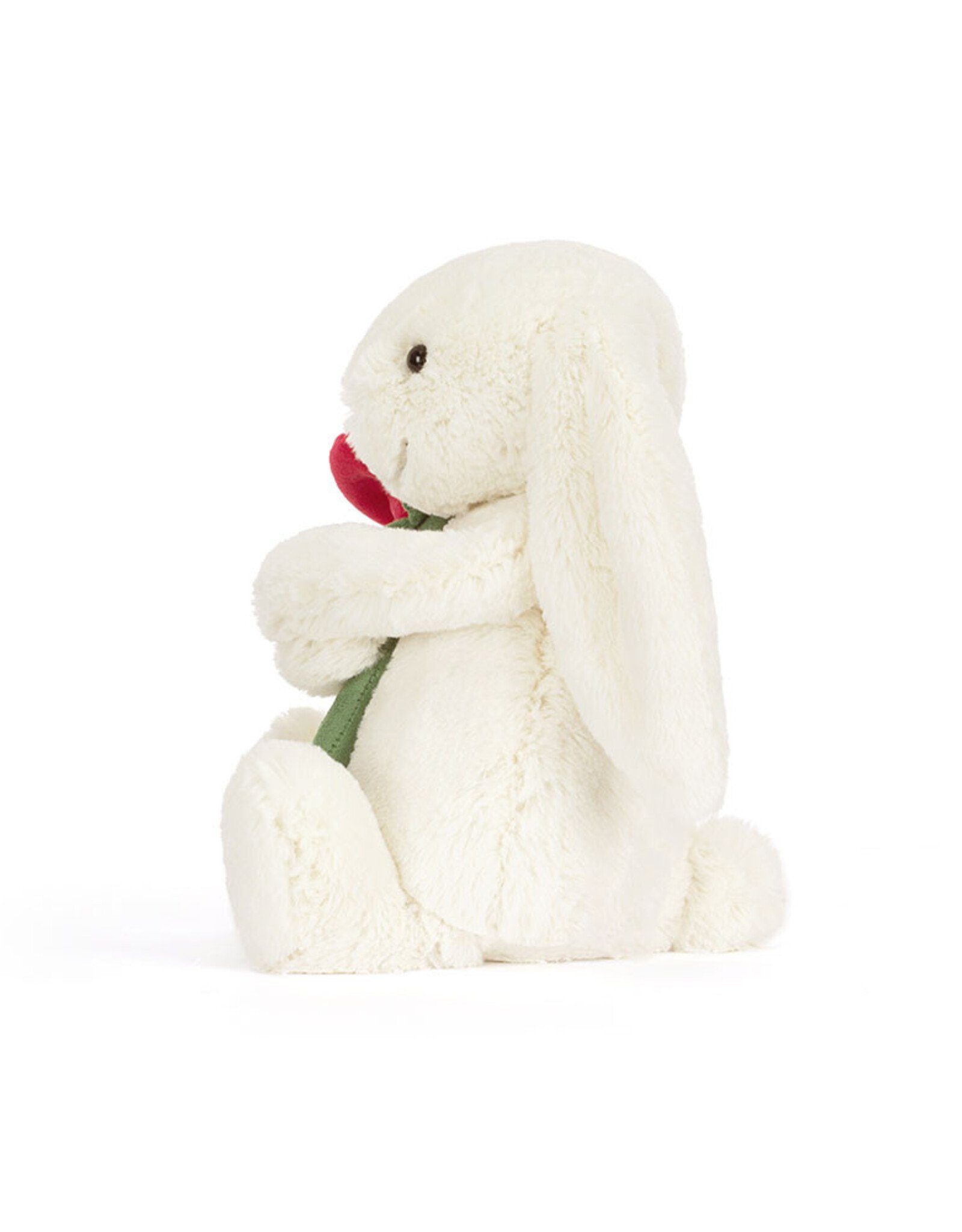Jellycat Bashful Cream Bunny with Rose