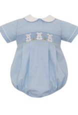 Petit Bebe 120BB Bunnies Blue Smocked Bubble