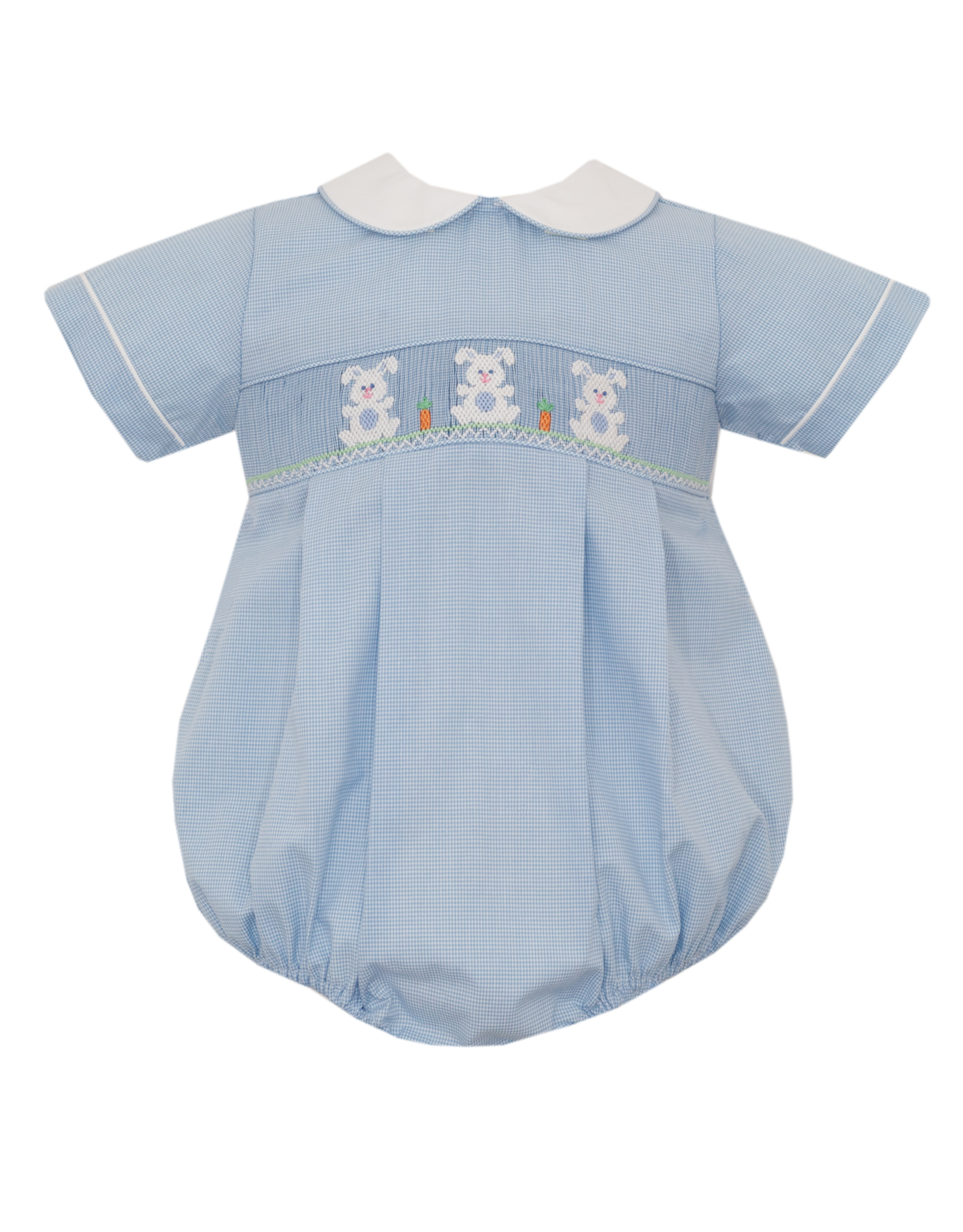 Petit Bebe 120BB Bunnies Blue Smocked Bubble