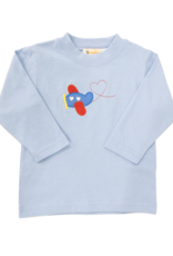 Luigi S26 LS Shirt Sky Blue Plane Heart