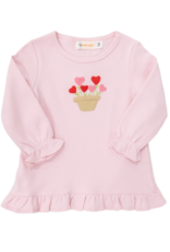Luigi S26 Ruffle Shirt Pink Heart Flowers